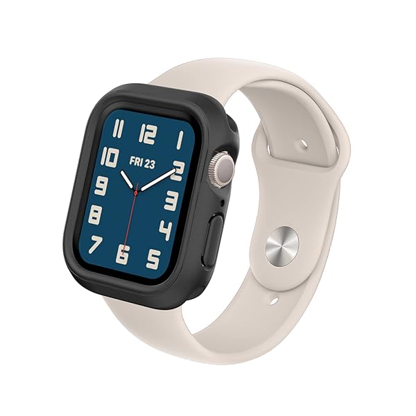 RHINOSHIELD Apple Watch 9 / 8 / 7  CrashGuardNX ケース 耐衝擊 米軍MIL規格 衝撃吸収 傷 指紋 防止 薄型 軽量 SGS認証 - クラシックブラック