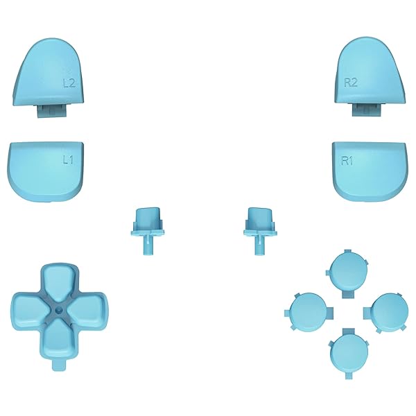 eXtremeRate ps5コントローラー(BDM-030&BDM-040&BDM-050)に対応用取り替える十字キーR1L1R2L2トリガーシェアオプションフェイスボタン、ピュアカラーps5コントローラー(BDM-030&BDM-040&BDM-