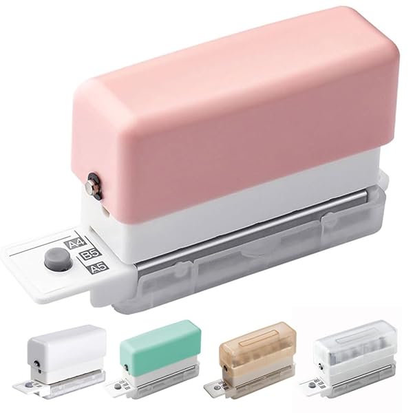 ルーズリーフパンチ 6穴 A5/B5/A4対応 使いやすい 30穴/26穴/20穴 強力 穴あけパンチ 多機能穴あけパンチ 多穴パンチ コンパクト 軽量 持ち運び便利 耐久性 強力 DIY 手帳 事務用品 (桃色)