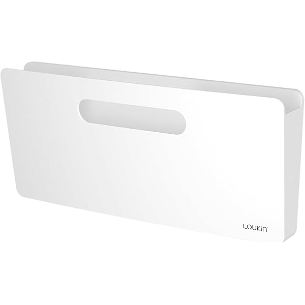 LOUKIN マグネットポケット、縦型ファイルホルダー、ホワイトボード、冷蔵庫、ファイリングキャビネット、郵便物、紙、文書、手紙のためのオフィス壁ファイルオーガナイザー (ホワイト)(3)