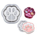 シリコンモールド猫 肉球モールド 立体型 かわいい UVレジン 収納ボックス 小物入れ レジンアクセサリー入れ収納ケース収納皿手作り DIY レジンクラフト-小...