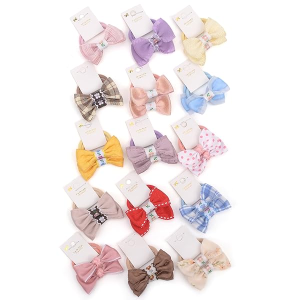 BIANHUAN ベビー ヘアゴム こども リボン 30本 セット かわいい 髪ゴム ヘアアクセサリー