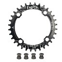 UPANBIKE 狭い ワイド 丸い形 シングル 自転車チェーンリング 104mm BCD 36T ブラック