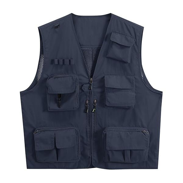 [AOWOFS] メンズ メッシュベスト アウトドアベスト 軽量 通気 速乾 多機能 カメラマンベスト フィッシング お釣り 撮影 山歩き 多機能 作業用 大きいサイズ 登山 渓流 大きいサイズ 射撃