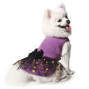 TONY HOBY ハロウィン服 犬のワンピース 可愛い 小型犬用ドレス 秋冬保温用 ペティスカート 蝶结び お姫様 記念撮影