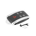 ACROPIX スプーンフリーアクセスケースキーカバー 置換 Jaguarに対応 S-Type ブラック 1個(2)