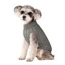 Epochtech 犬服 猫服 犬用 セーター 春 秋 冬 犬用 ニット セーター 防寒着 暖かい 可愛い おしゃれ 小型犬 中型犬 ペット服 (グレー, M)