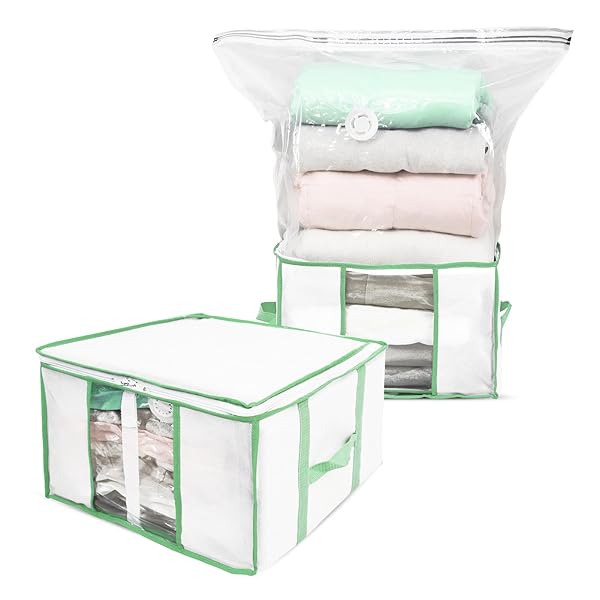 TAILI 布団圧縮ボックス 収納ケース 衣類圧縮袋 ふとん 大きいボックス 一体型 羽毛布団 省スペース 繰..