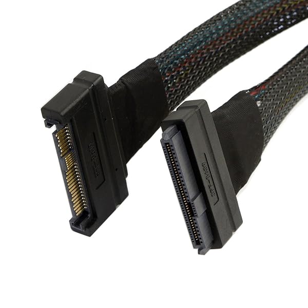 JSER U.2 U2 SFF-8639 NVME PCIe SSDケーブル オス-メス延長 50cm 68ピン