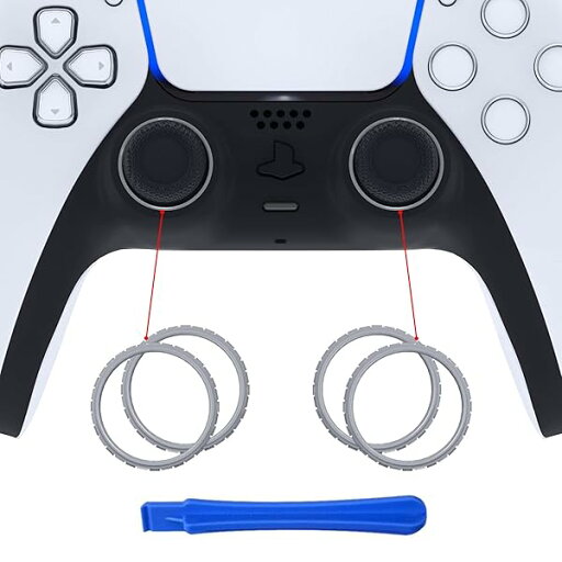 eXtremeRate ps5コントローラー(BDM-010 BDM-020 BDM-030 BDM-040 BDM-050)に対応用取り替えるアクセサリー、ピュアカラーの交換リング-コントローラーは含まれていません【ニューホープグレイ】 eXtremeRate ps5コントローラー(BDM-010 BDM-020 BDM-030 BDM-040 BDM-050)に対応用取り替えるアクセサリー、ピュアカラーの交換リング-コントローラーは含まれていません【ニューホープグレイ】