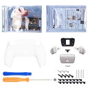 eXtremeRate ps5コントローラーBDM-010&BDM-020に対応用プログラムできる背面パドル金属バージョンライズリマップキット、ps5コントローラーに対応用アップグレードボードと再設計されたバックケース&シルバー背面ボタンアタッチメン