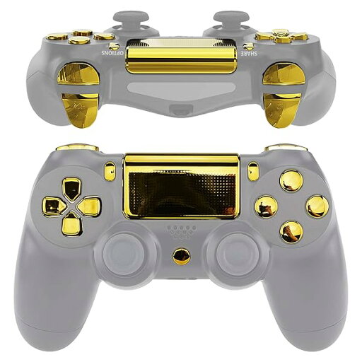 eXtremeRate プレイステーション4コントローラーに対応用D-pad R1 L1 R2 L2トリガータッチパッドアクションホームシェアオプションボタン、光沢があるps4 Slim Pro CUH-ZCT2コントローラーに対応用フルセットボタン eXtremeRate プレイステーション4コントローラーに対応用D-pad R1 L1 R2 L2トリガータッチパッドアクションホームシェアオプションボタン、光沢があるps4 Slim Pro CUH-ZCT2コントローラーに対応用フルセットボタン