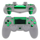 eXtremeRate プレイステーション4コントローラーに対応用D-pad R1 L1 R2 L2トリガータッチパッドアクションホームシェアオプションボタン、光沢があるps4 Slim Pro CUH-ZCT2コントローラーに対応用フルセットボタン