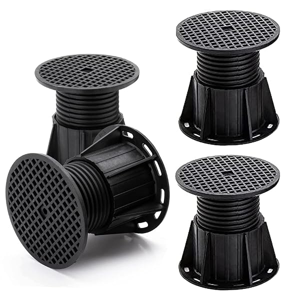 サムコス 洗濯機 台 4個入り 黒 高さ調整 底上げ台 洗濯機用 かさ上げ台 かさ上げ 腐食なし 縦型 据付..