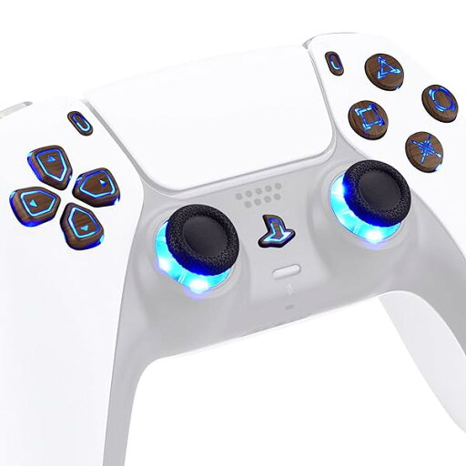 ps5本体ではなく、eXtremeRate ps5コントローラー(BDM-010&BDM-020)に対応用光るDTF ledキット、マルチカラー発光D-padサムスティックシェアオプション、ホームフェイスボタン七つの色と九つのモードがあり【木目調デザ ps5本体ではなく、eXtremeRate ps5コントローラー(BDM-010&BDM-020)に対応用光るDTF ledキット、マルチカラー発光D-padサムスティックシェアオプション、ホームフェイスボタン七つの色と九つのモードがあり【木目調デザ
