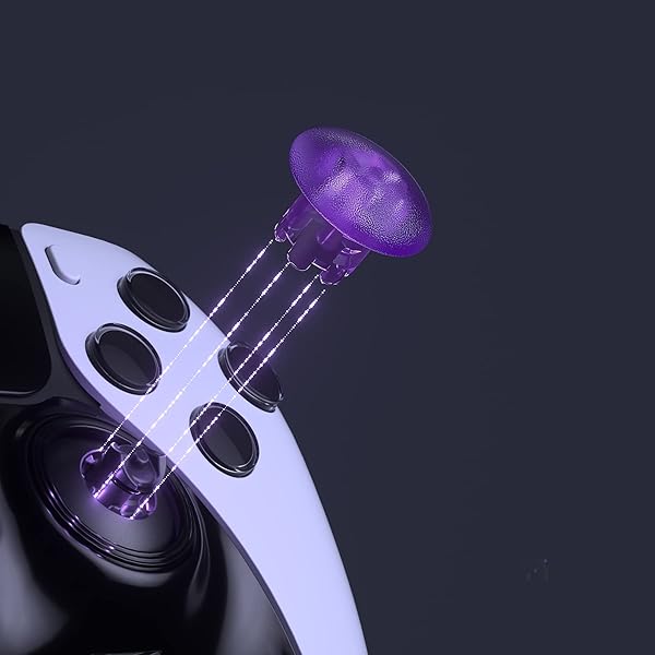 eXtremeRate ps5コントローラーedgeに対応用交換用サムスティック(クリア素材)、ps5 edgeコントローラーに対応用交換アナログスティックジョイスティックキャップ（コントローラー本体やサムスティックベースは付属していません。）【クリ