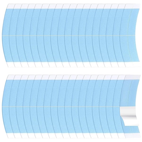 かつら両面テープ ウィッグ用両面テープ ヘアスーパーテープ PU素材製 ウィッグレース両面接着剤 ウォータープルーフで長持ち かつら接着に適したヘアエクステンションテープ 美容ツール (4つに分割)