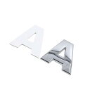 ACROPIX ユニバーサルなA字形アルファベットステッカーエンブレムバッジデカールブラッ クメタル-2個パック(2)
