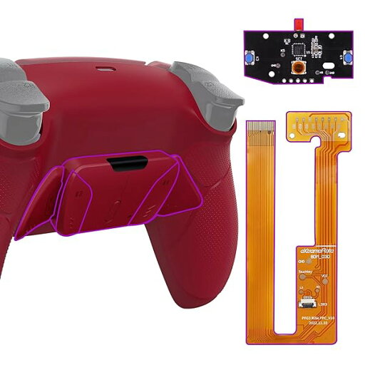 コントローラーではない。eXtremeRate ps5コントローラー(BDM-030&BDM-040&BDM-050)に対応用ラバーグリップ付きプラスティック製RISE4純色の背面リマップキット、ps5コントローラー用アップグレードボード&バックシェ コントローラーではない。eXtremeRate ps5コントローラー(BDM-030&BDM-040&BDM-050)に対応用ラバーグリップ付きプラスティック製RISE4純色の背面リマップキット、ps5コントローラー用アップグレードボード&バックシェ