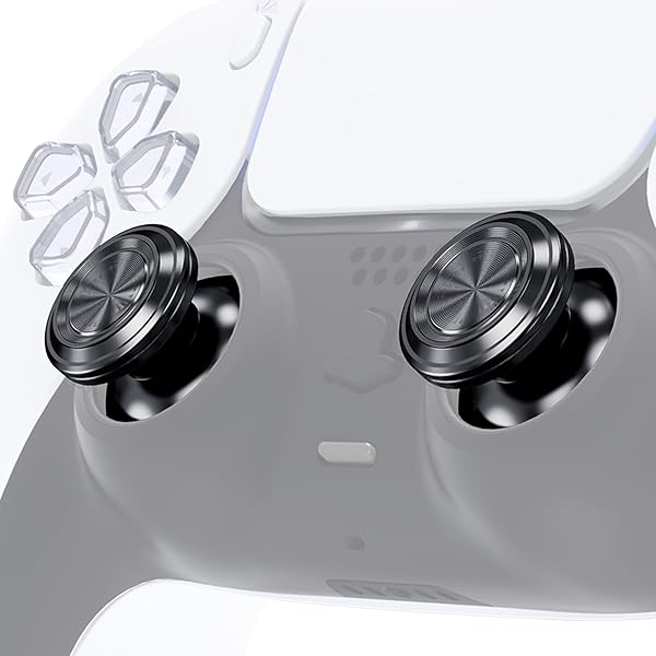 eXtremeRate ps5BDM-010&BDM-020&BDM-030&BDM-040&BDM-050コントローラー対応用カスタムメタルサムスティック(コントローラーは含まれません)、ps4コントローラー用交換アルミニウムアナログスティックジョ