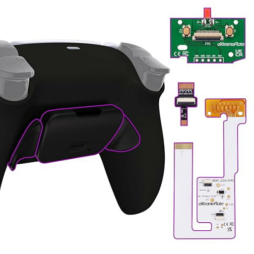 eXtremeRate ps5コントローラーBDM-030&BDM-040&BDM-050に対応用バックパドルプログラムプラスティック製RISE V3リマップキット(ピュアカラー)、ps5コントローラーに対応用アップグレードボードと再設計されたバック eXtremeRate ps5コントローラーBDM-030&BDM-040&BDM-050に対応用バックパドルプログラムプラスティック製RISE V3リマップキット(ピュアカラー)、ps5コントローラーに対応用アップグレードボードと再設計されたバック