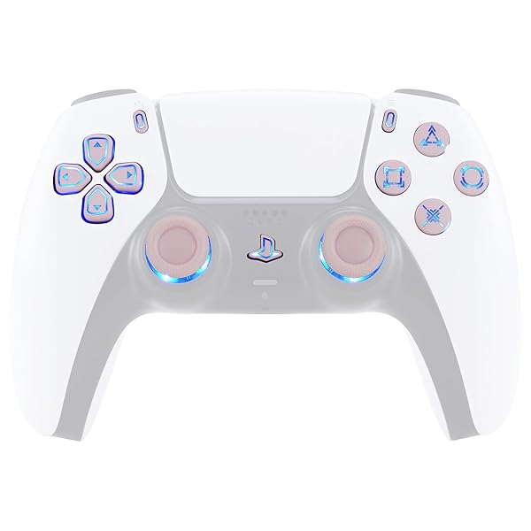 コントローラー本体ではなく、eXtremeRate ps5コントローラー（BDM-030&BDM-040&BDM-050）に対応用ピュアカラー多色発光十字キー＆サムスティック＆シェアオプション＆ホームフェイスボタン、DTF V3 LEDキット【桜ピン