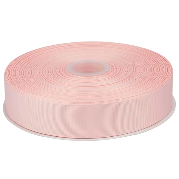 【Tekdeere】幅 38mmソリッドライトピンクグログランリボン、ギフトラッピング、裁縫、ヘアアクセサリー、結婚式の装飾に最適 - 91メートル/巻
