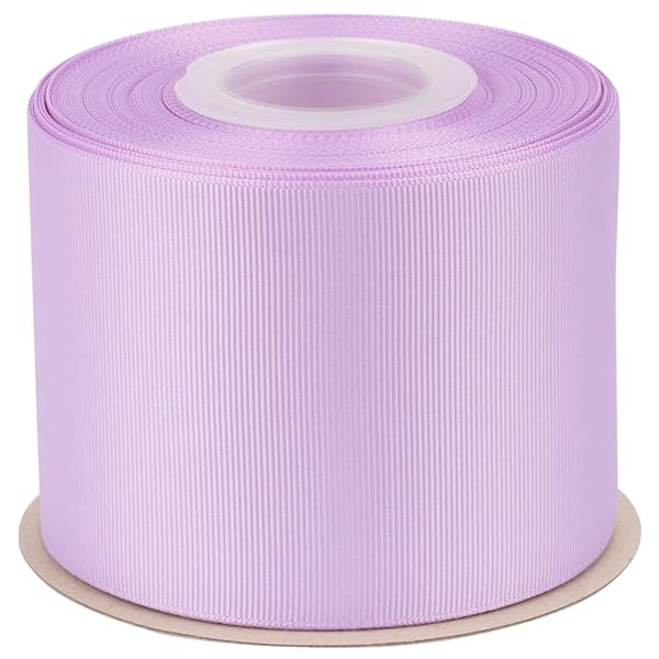 【Tekdeere】幅 75mmソリッドライトオーキッドグログランリボン、ギフトラッピング、裁縫、ヘアアクセサリー、結婚式の装飾に最適 - 22メートル/巻