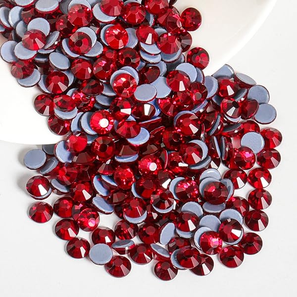 Beadsland（ビーズランド） ホットフィックスラインストーン、2880ピース フラットバック クリスタル ラインストーン クラフト 衣服 DIY装飾用、ダークシャム、SS8、2.3～2.5mm