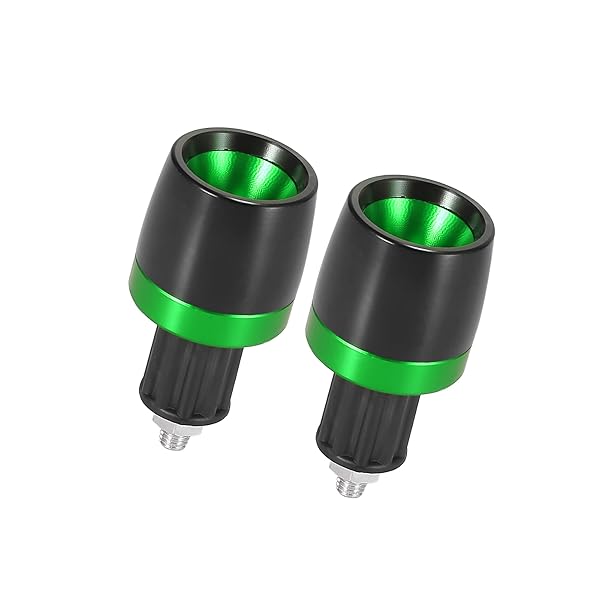 ACROPIX ハンドルバーエンドキャップ プラグバーエンド CNC オートバイ用 18 mm ユニバーサル グリーン..