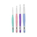 かぎ針編みフックセット 人間工学に基づいた 編み針セット 8mm、10mm、12mm、15mm、 4個セット TPRグリップとABSフックヘッド かぎ針編み キ...