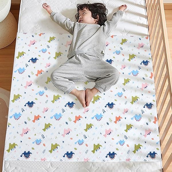 [MooMoo Baby]防水シーツ ベビー 綿100％ オムツ替えシート 介護用 ベビーマット 吸収速乾 おねしょシーツ 子供 大人 再利用可能