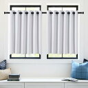 AooHome 遮光カーテン 小窓 1級遮光 2枚入れ UV カフェカーテン 見えにくい 無地 70cm丈 省エネ 遮熱 断熱 高密度布製 目隠し 防寒 保温 洗える 間仕切り 厚手 キッチン 浴室 トレイ 子供部屋 100cm幅(3)