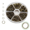 サムコス 丸カン 4-10mm 6種 ジャンプリング キーホルダー パーツ 金具 鉄製 基礎パーツ スプリットキーリング DIY用 クラフト用品 ブレスレット ...
