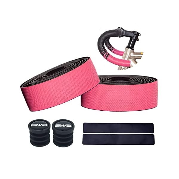 PLATTBK 自転車バーテープ EVA/PU ロードバイク用ハンドルバーテープ エンドキャップ、エンドテープ付属