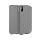 ONES 超薄型 iPhone Xs/X ケース 米軍MIL規格 超耐衝撃 炭素繊維テクスチャ · 灰 『 滑り止めストレートエッジ、 画面 · レンズ保護 』〔 指紋防止、マット感、持ちやすい 〕 衝撃吸収 黄変防止 Qi充電 軽量 カバー