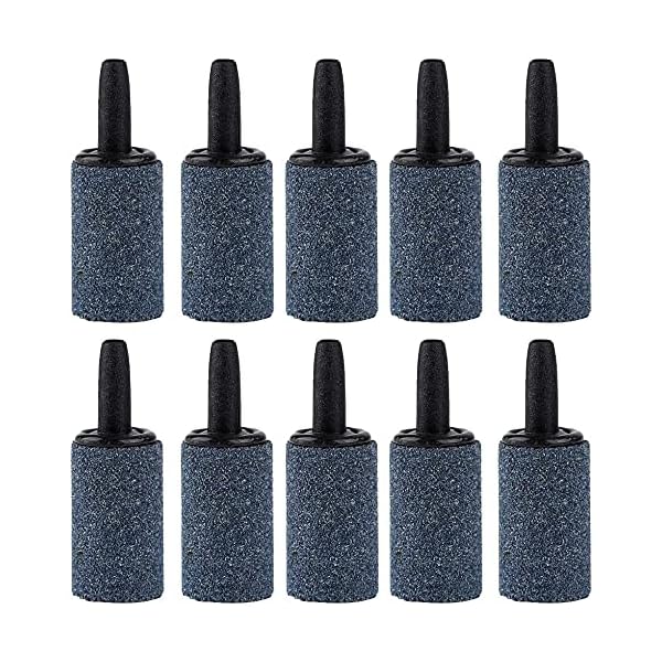 ZOYUBS エアーストーン セット 円筒形エアストーン 18*30mm 水槽酸素石 空気石 酸素を出す石 エアストーン 気泡ディフューザー バブルメイト ミニエアーバブルストーン バルブストーン いぶきエアストーン アクアリウムエアストーン 円筒形
