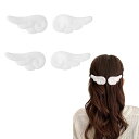 RICISUNG 天使の羽 前髪ピン 【2ペア】ヘアピン ヘアクリップ 使の羽 前髪クリップ ファッションヘアピース 女の子 可愛いレディース