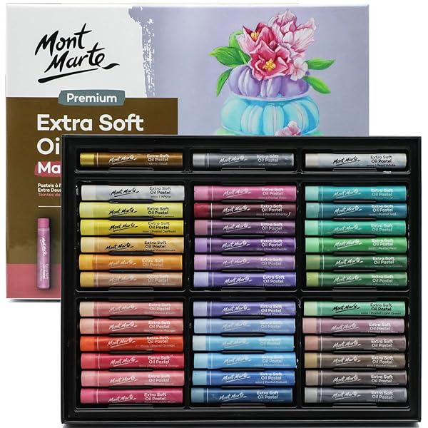 Mont Marte スーパーソフト オイルパステル 超柔軟油彩39点 パステル色 マカロン色 Extra Soft Oil Pas..