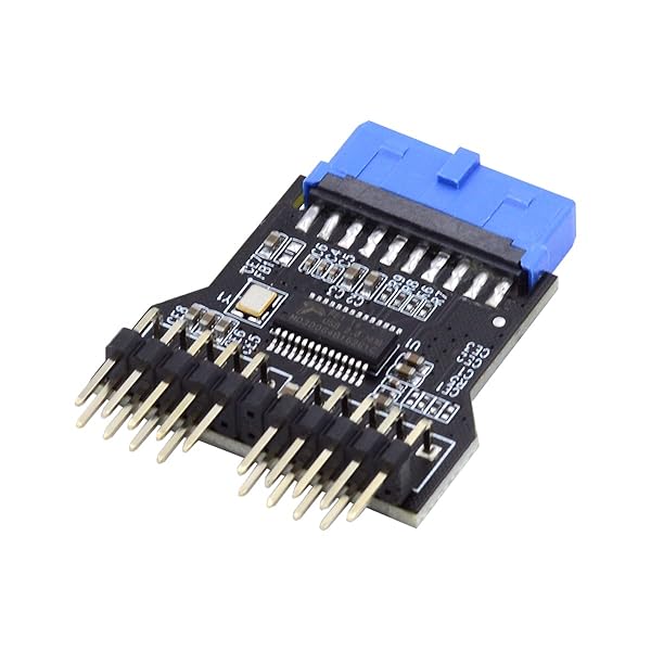 CY マザーボード 19ピン USB 3.0 ヘッダー 1 to 2 USB2.0 9ピン メス 延長 ハブ コネクタ アダプター ポート マルチライヤー