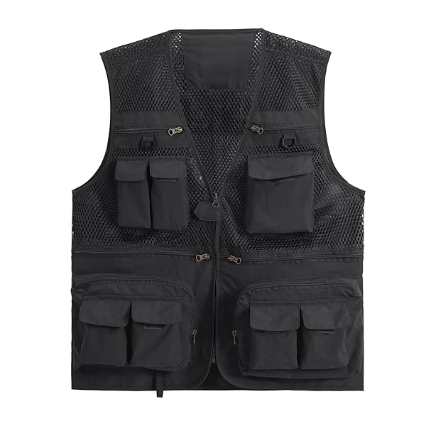 [AOWOFS] フィッシングベスト メッシュベスト メンズ アウトドアベスト ポケット多い 秋 軽量 通気 速乾 多機能 お釣り 撮影 山歩き 射撃 登山服 大きいサイズ ミリタリー 作業着