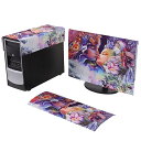 HIGHAWK モニターカバー セット ディスプレイカバーPCカバー キーボードカバー 防塵 保護 ホコリ 傷 日光 防止 液タブ 可愛い 花 31-32インチ(2)