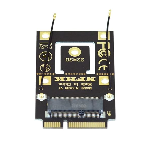 NFHK NGFF M.2 Key-A - Mini PCI-E PCI Express コンバーターアダプター 9260 8265 7260 ACカード用