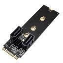 NFHK NGFF キー B+M PCI Express to SATA 3.0 6Gbps デュアルポート 垂直アダプター コンバーター ハードドライブ拡張カード JMB582 2230 2242 2260 2280(2)