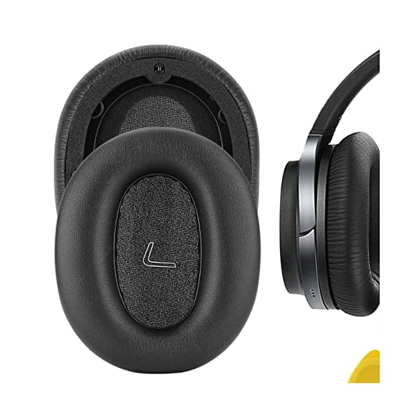 Geekria イヤーパッド QuickFit 互換性 パッド エディファイアー Edifier W860NB ヘッドホンに対応 パッド イヤー/イヤーカップ (プロテインレザー/黒)