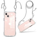iPhone 13 ケース クリア ショルダー 耐衝撃 ストラップ付き スマホケース アイフォン13 カバー 透明 薄型 軽量 TPUスマホ シリコン 紐付き 斜めがけ 織りストラップ付き 肩掛け 調節可能なショルダー クロスボディ 多目的キャリー(2)