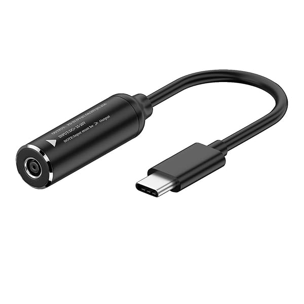 CYケーブルDC 20 Vジャック4.5 x 3.0 mm入力USB-C Type-C出力90度直角電源プラグ充電ケーブル65 WPD 9 V 5 V 20 V