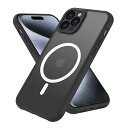 iPhone 15 Pro 用 ケース MagSafe対応 米軍MIL規格 磁気スマホケース iphone 15プロ マット感 半透明 衝撃吸収 アイフォン15Pro 指紋防止 ワイアレス充電 PinLiSheng(ホワイト, iPhone 15 P