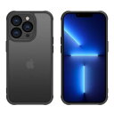 iPhone 13 Pro ケース マット 半透明 ストラップホール付き 耐衝撃 滑り止め 指紋防止 米軍MIL規格 黄変防止 ワイヤレス充電対応 スマホケース アイフォン 13 Pro PinLiSheng (ブラック, iPhone13 Pro)(2)