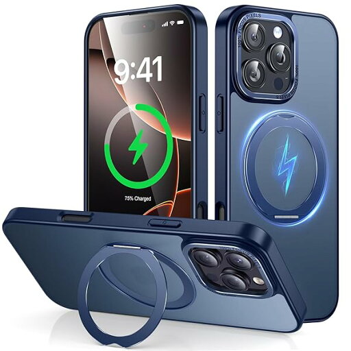 iPhone 16 Pro Max 用 ケース Magsafe対応 ワイヤレス充電 360°回転スタンド 縦横両対応 Gunwon スマホケース iphone16 Pro Max 用 米軍規格 耐衝撃 半透明 マット感 マグセーフ 防指紋 リング マ iPhone 16 Pro Max 用 ケース Magsafe対応 ワイヤレス充電 360°回転スタンド 縦横両対応 Gunwon スマホケース iphone16 Pro Max 用 米軍規格 耐衝撃 半透明 マット感 マグセーフ 防指紋 リング マ